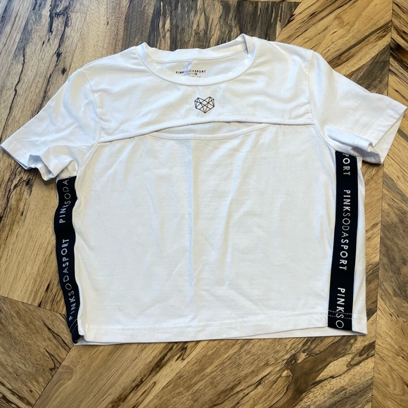 Pink Soda Sport White Crop Top Women’s M - Picture 1 of 3